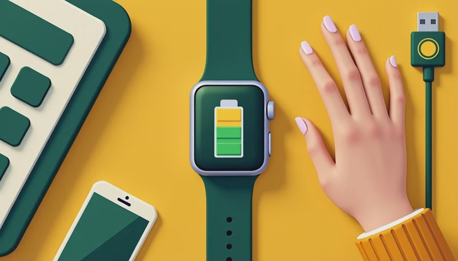 Illustration for battery life smartwatch