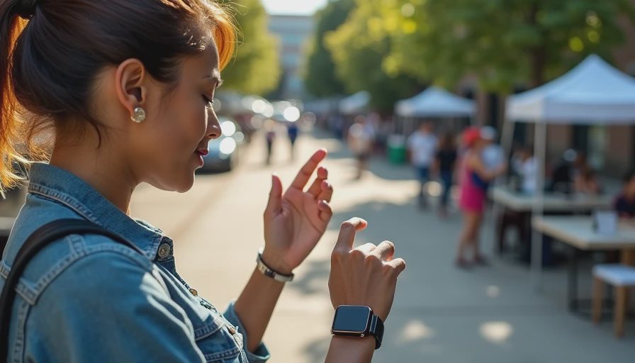 Visual context for smart ring vs smartwatch